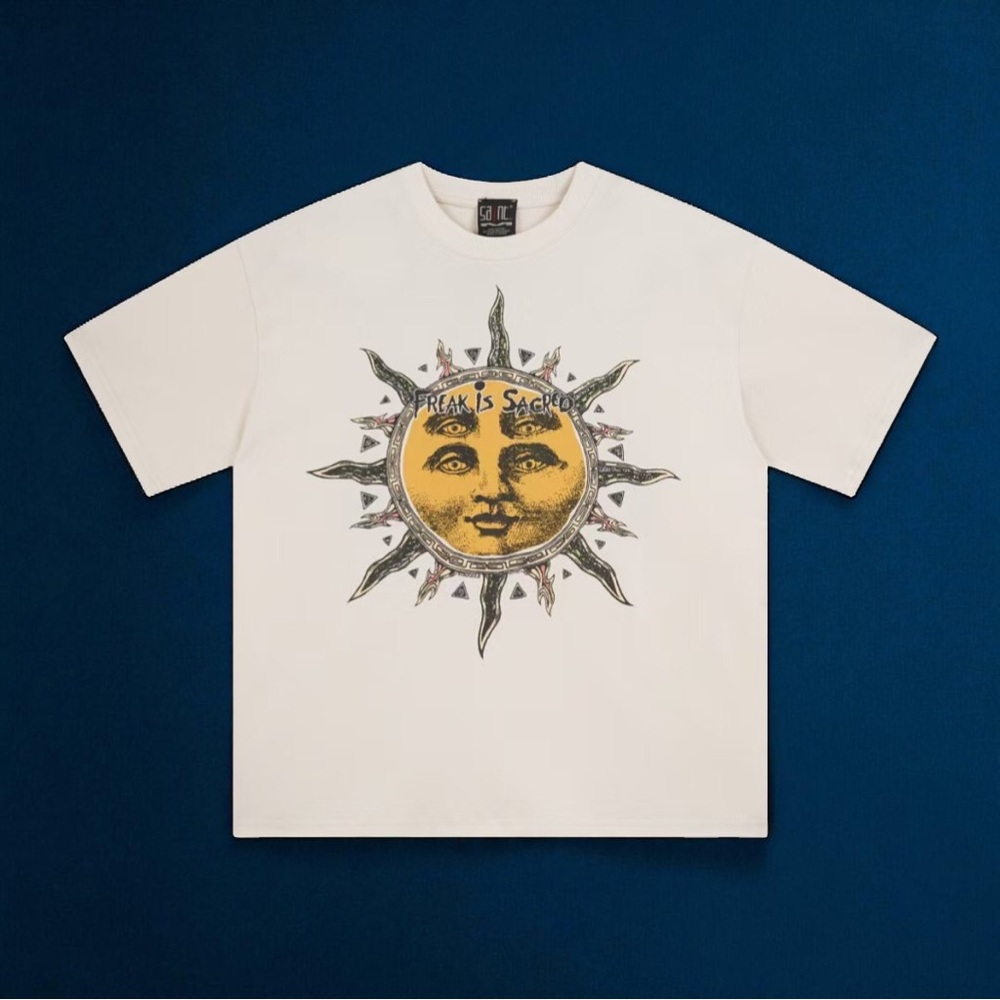 🔥Sacred Sun Graphic Tee - White🔥